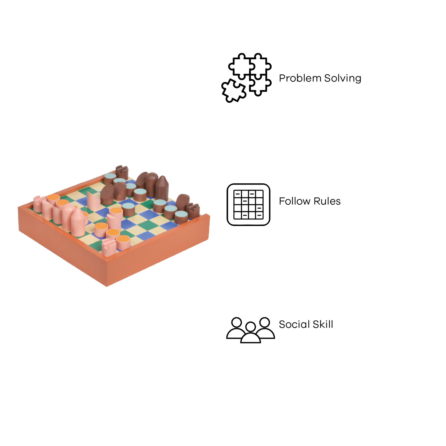 DOUBLE SIDED CHESS CHECKER