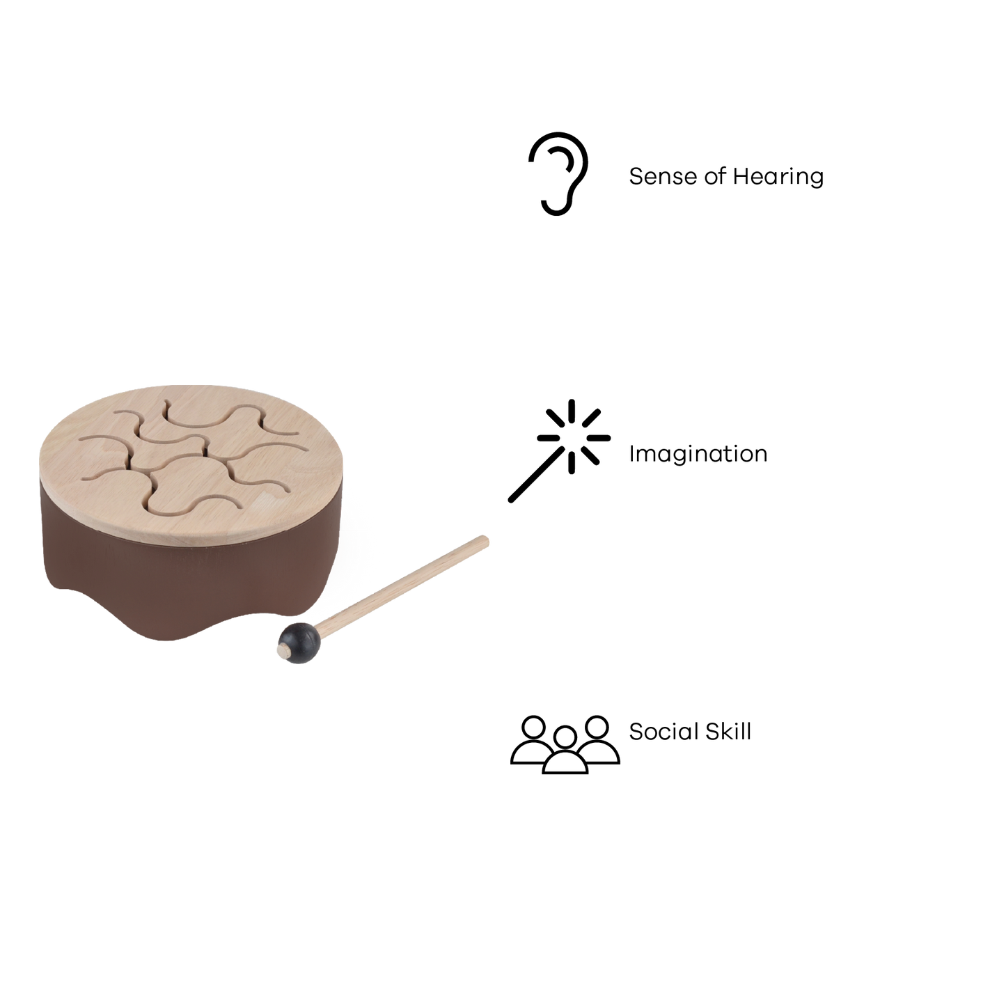 SCALLOP ROUND DRUM