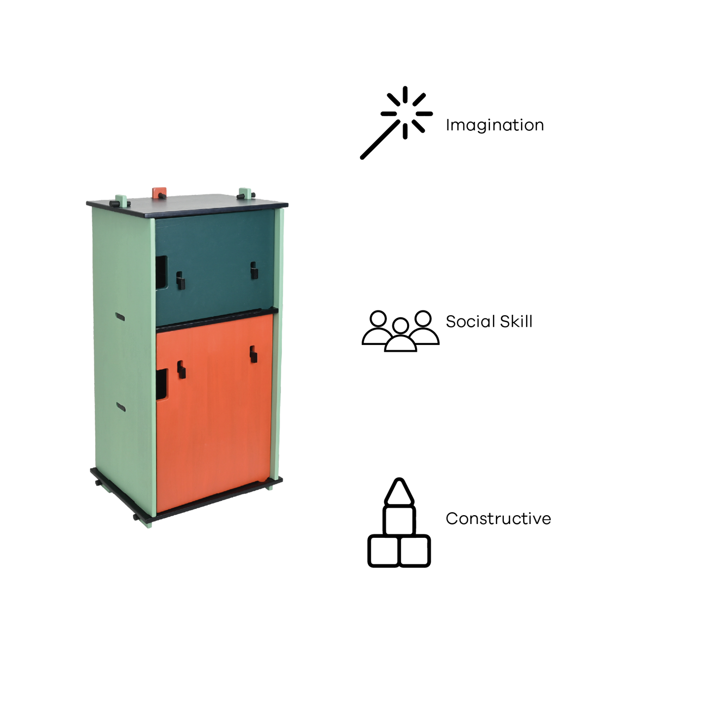 DOWEL REFRIGERATOR (COLOR BLOCK)