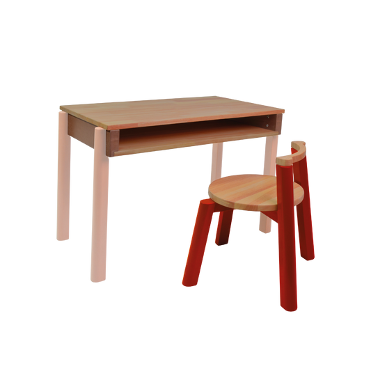 COLORED SOLID DESK AND CHAIR